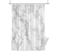 Abstract Marble Shower Curtain for Bathroom, Simple Marble Back Texture Modernism Waterproof Cloth Fabric Bathroom Accessories Set with 12 Rust Proof Plastic Hooks, 56” x 78”
