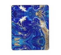 Abstract Marble Stone Desk Pad, Washable for Office/Gaming/Writing, Rubber Base, Polyester Surface