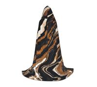 Abstract Marble Stone Print Hooded Cloak Teens Kids Adults Halloween Gothic Variety Carnival Cosplay Costume