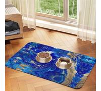 Abstract Marble Stone Print Pet Food Bowl Mat,Feeding Mat,Washable Feeding Mats For Dogs And Cats