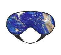 Abstract Marble Stone Print Silk Sleep Mask with Adjustable Buckle Stylish Eye Mask for Women Travel Nap Shift Work Office