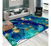 Abstract Marble Texture 3D Printing Soft Living Room Carpet 80 X 120 Cm - Low Pile Carpet Non-Slip Area Rug - Home Decoration Door Mat - Washable - Anti-Stain, Non-Shedding, Nmentally Fr -269381052639