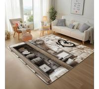 Abstract Marble Texture Rectangle Rugs Living Room Rug for Bedroom 80x150cm Non-Slip Washable Carpet Modern Home Decor Short Pile Area Rug for Dining Room Kitchen Office Floor mats