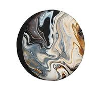 Abstract Marble Texture Spare Tire Cover Waterproof Dustproof Car Wheel Protectors Portable Spare Tire Cover Universal Fit for