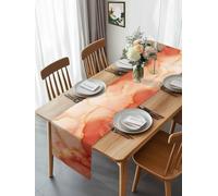 Abstract Marble Texture Table Runner 108 Inches Long, Modern Pink Gold Theme Washable Table Runners Heat-Insulation Kitchen Dining Table Decorations for Home Party Decor 13x108in
