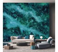 Abstract Marble Wall Wallpaper Mural, Watercolor Night Sky Patterned Non-Woven Wallpaper Mural, for Livingroom, Wall 150cmx105cm Art Print Murals