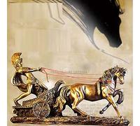 Abstract Medieval Warrior Knight Roman Armor Warrior Statue Sculpture Figurine Room Decor Creative Retro Crafts Ornament Gifts Model Resin Finish Collectible Renaissance Bar Decoration (Size : H)