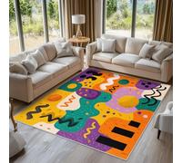 Abstract Memphis Rugs for Living Room Bedroom, Modern Art Area Rugs Large 80x150 cm, Washable Non Slip Pattern Carpet Home Decor C20