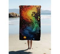 Abstract Microfibre Beach Towel 150x75cm 1 Pack, Large Beach Towels for Adults Artistic Pattern with Waterproof Storage Bag Quick Dry Sand Free Lightweigh for Travel Pool Holiday Camping Gym A7Q-33