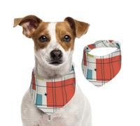 Abstract Mid Century Modern Grid,Pet Bib Scarf Cats Dog Bandana Dogs Towel Bib Adjustable Pet Scarf,L