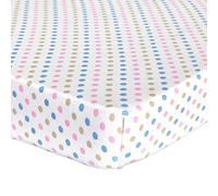 Abstract Mini Crib Cotton Sheets - Pack n Play Sheets Fitted- Ultra Soft Crib Sheets for Boys Girls Baby - Universal - Snug Fitted - Cotton - 24"x38" (Multicolor Polka Dot)