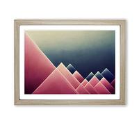 Abstract Minimalism Art Framed Print | A4 Oak Framed Wall Art | Ready to Hang | Minimalist Fantasy Picture | Living Room Bedroom Lounge Office