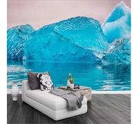Abstract Minimalist Blue Mountain Peaks Sea 3D Wallpaper Textured Silk Easy Install Living Room Sofa Bedroom Dining Room Home Decoration Wall-150cm×105cm