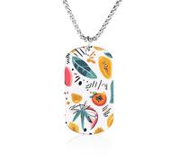 Abstract Minimalist Boho Art Trendy Photo Necklace Unisex Memorial Necklaces Personalized Picture Pendant Chains