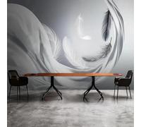 Abstract Minimalist Three Dimensiona Black and White Feathers Silk 3D Wallpaper Luxury Home Dining Decor Paste Sofa Living Room The Wall for Bedroom Mural-150cm×105cm