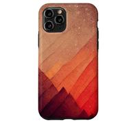 Abstract Minimalistic Dark Red Mountain Ridge Case for iPhone 11 Pro
