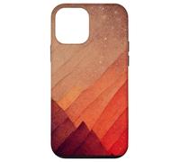 Abstract Minimalistic Dark Red Mountain Ridge Case for iPhone 12 mini