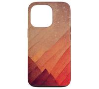 Abstract Minimalistic Dark Red Mountain Ridge Case for iPhone 13 Pro