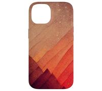 Abstract Minimalistic Dark Red Mountain Ridge Case for iPhone 14
