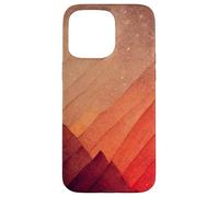 Abstract Minimalistic Dark Red Mountain Ridge Case for iPhone 15 Pro Max