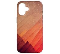 Abstract Minimalistic Dark Red Mountain Ridge Case for iPhone 16