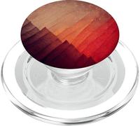 Abstract Minimalistic Dark Red Mountain Ridge PopSockets PopGrip for MagSafe