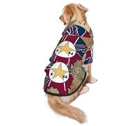 Abstract Mississippi State Flag Map Dog Hoodie for Medium Large Dogs, Warm Soft Pet Sweatshirt, Easy to Wear Jumper Clothes
