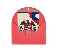 Abstract Missouri State Flag Map04 Print Adorable Blank Cards& Envelopes,Unique Designs Perfect for Festivals, Invitations