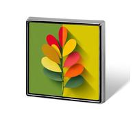 Abstract Modern Geometric Leave Unisex Brooches & Pins Square Lightweight Lapel Badge Jewelry for Clothing Shawl Hat