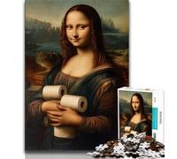 Abstract Mona Lisa Adult Jigsaws 1000 Pieces Difficult,Learning Educational Toys Family Games Gifts for Friends And Family 38x26cm