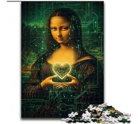 Abstract Mona Lisa Jigsaw Puzzles for Teenagers 1000 Pieces, Toys Educational Games Stress Relieving Unique Birthday And Gifts (26x38cm)
