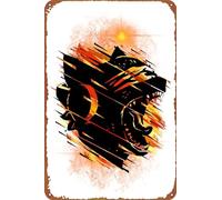 Abstract Monstercat Uncaged Metal Tin Sign Poster Vintage Art Wall Decor 12 x 8 inch