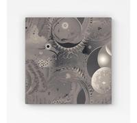 Abstract Moon Shapes Canvas Warren Reed - Designer Grey w10_inch_x_h10_inch