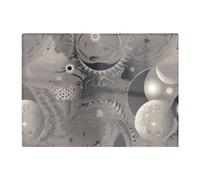 Abstract Moon Shapes Glass Chopping Board Warren Reed - Designer Grey One Size