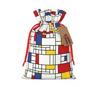 Abstract Mosaic Pattern Printed Drawstring Gift Bags,Various Sizes, Bulk Plastic Packaging Bags