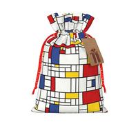 Abstract Mosaic Pattern Printed Drawstring Gift Bags,Various Sizes, Bulk Plastic Packaging Bags