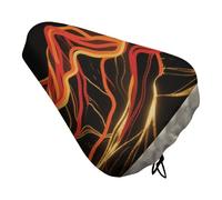 Abstract Mountain Bike Seat Cover Waterproof Oxford Fabric, Universal Adjustable Bicycle Saddle Cover with Drawstring Easy Install Protective Rain Dust Covers for Women Men