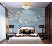 Abstract Mountain Peaks Magnolia Flowers Flying Birds Landscape 3D Wallpaper Luxury Home Dining Decor Paste Sofa Living Room The Wall for Bedroom Mural-400cm×280cm