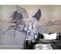 Abstract Mountain Peaks Three Dimensional Animals Horses 3D Wallpaper Easy Install Feature Office Living Room Sofa Bedroom TV Background Wall Decoration-430cm×300cm