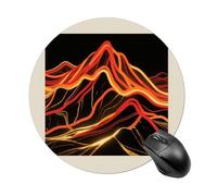 Abstract Mountain Round Mouse Pad 7.8 Inch, Portable Gaming Mouse Mat with Non-Slip Rubber Base & Smooth Surface, Waterproof Mousepad for PC, Laptop, Computer, Office, Home