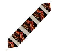 Abstract Mountain Table Runner for Dining Table, Short Plush Runners Washable & Durable Tablerunner Modern Home Decor for Wedding, Kitchen, Holiday 229*33cm