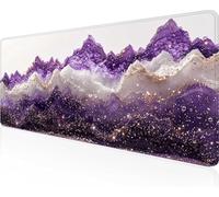Abstract Mouse Mat 1000x400x3 mm Large Gaming Mouse Pad Purple Keyboard Mat Stitched Edges, Non Slip Rubber Base, Waterproof Soft Cloth, Computer Accessories for Home Office Decor, Gifts PjY1066 A-6