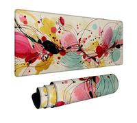 Abstract Mouse Mat 28x16in, Gaming Mouse Pad Graffiti, Desk Mat with Non-Slip Rubber Base, Gaming Accessories, Mousepad with Stitched Edge, Office Accessories Keyboard Mousepad, for Laptop 7-2790