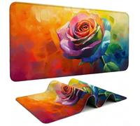 Abstract Mouse Mat, Desk Accessories Large XXL Mousepad 800x300cm g811g-494 | Rose Office Mouse Pad, Stitched Edges, Soft Smooth Surface, Improved Precision and Speed, Gaming Mousepad, Gifts for Women