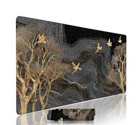 Abstract Mouse Mat Large Gaming Mouse Pad Bird Computer Keyboard Pads xxl 1000x400x3mm Waterproof Smooth Cloth Surface with Rubber Base Non-Slip Desk Matt with Stitched Edges for PC Laptop w-7617