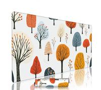 Abstract Mouse Mat Large Gaming Mouse Pad Tree Computer Keyboard Pads xxl 1000x400x3mm Waterproof Smooth Cloth Surface with Rubber Base Non-Slip Desk Matt with Stitched Edges for PC Laptop w-8985