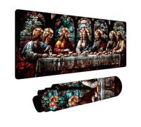 Abstract Mouse Mat The Last Supper Mouse pad, Desk Mat Large 12x24x0.12in with Stitched Edges Anti-Slip Rubber Base for Autumn Decorations Desk Accessories and Gaming Laptop Computer Gifts FSBD-4131