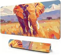 Abstract Mouse Mat XXL 1000 x 500 x 3mm Gaming Mouse Pad Animal Desk Accessories, Extra Large Size Improve Mobility Accuracy and Speed, Desk Mat with Non Slip Base and Stitched Edge for Gaming DZ-42