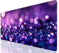 Abstract Mouse Pad 1000 x 500 mm Large Desk Mat Purple Mousepad Gaming With Waterproof Surface Non-Slip Rubber Base, Extended Mouse Mat With Stitched Edge, Gaming Mousepad for Office Accessories a-303