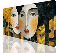 Abstract Mouse Pad 47.2X23.6 INCH Large Mouse Mat Woman Mousepad 120X60CM Extended Waterproof Desk Mat with Stitched Edge and Anti-Slip Rubber Base, Desk Accessories for Home Office Work, Gifts,o-417